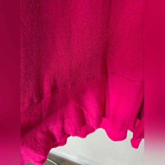 Ann Taylor Flounce Sleeveless Sweater Dress Size Large Bright Pink NWT - Picture 9 of 12